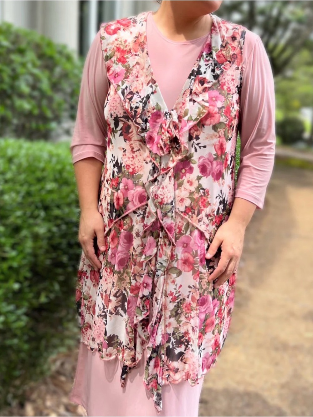 Zadie B’s floral mesh vest